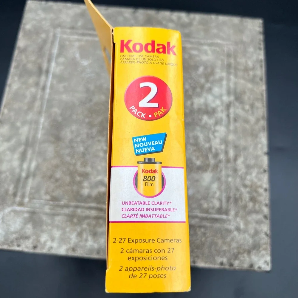 Kodak PowerFlash Single Use Camera 2 Pack 800 ISO 54 Total Exposures Exp 2008